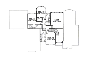 Floor Plan - Upper Floor for Traditional House Plan #67-822 - 4 bed, 4 bath