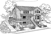 Traditional Style House Plan - 3 Beds 2.5 Baths 1801 Sq/Ft Plan #60-1009 