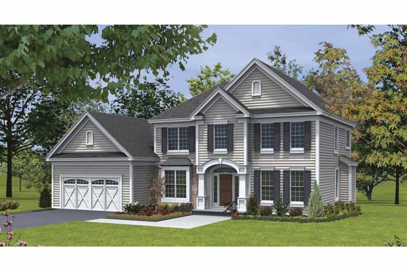 Home Plan - Exterior - Front Elevation 3 for Traditional House Plan #328-440 - 4 bed, 3.5 bath
