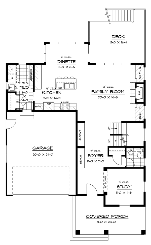 House Plan Design - European Floor Plan - Main Floor Plan #51-625