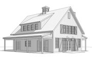 Barndominium Style House Plan - 4 Beds 2.5 Baths 2790 Sq/Ft Plan #1114-72 Exterior 