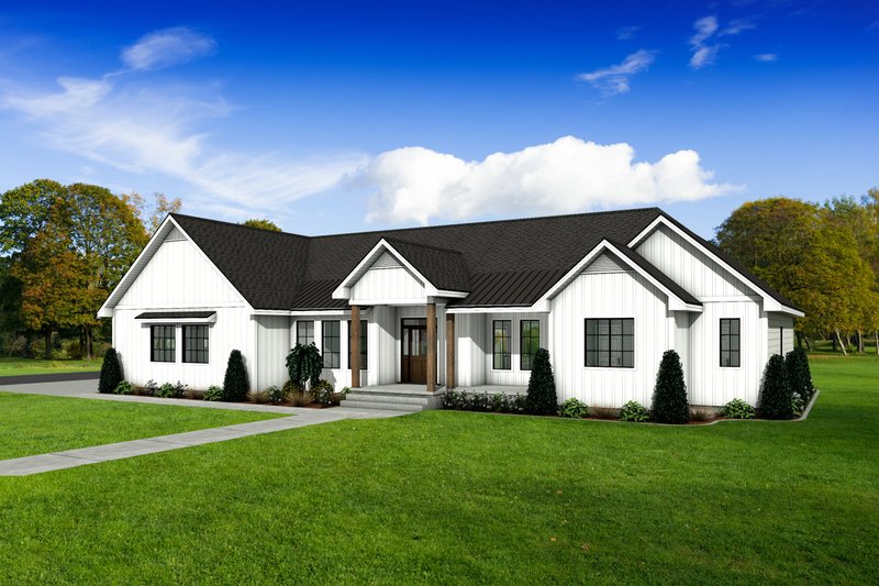 Architectural House Design - Ranch Exterior - Front Elevation Plan #1084-7