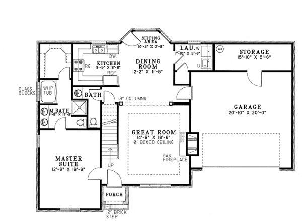 Architectural House Design - Colonial Floor Plan - Main Floor Plan #17-2728