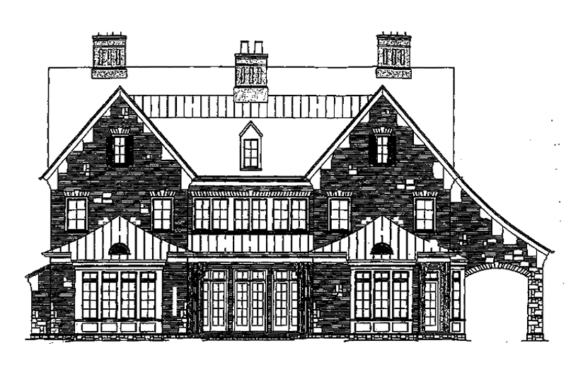 Dream House Plan - Exterior - Rear Elevation for Country House Plan #429-353 - 5 bed, 5 bath