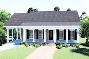 Country Exterior - Front Elevation Plan #44-159