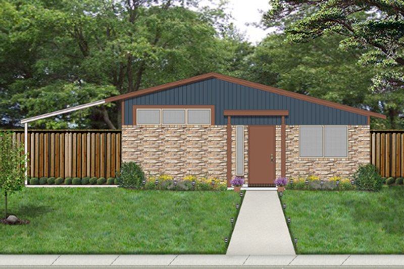 House Blueprint - Beach Exterior - Front Elevation Plan #84-511