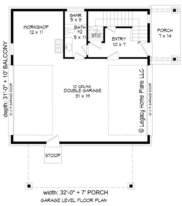 Home Plan - Modern Floor Plan - Main Floor Plan #932-720