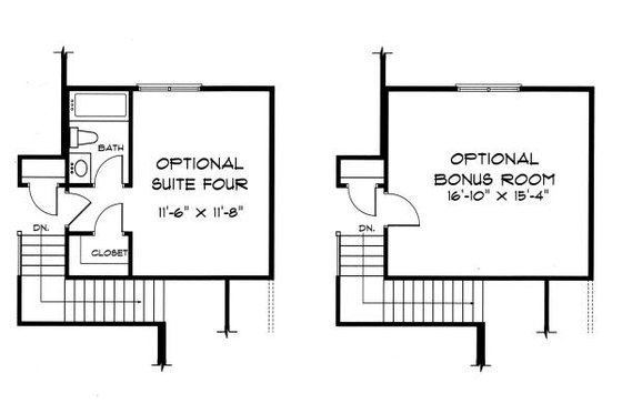 Floor Plan - Other Floor for Tudor House Plan #413-135 - 4 bed, 3.5 bath