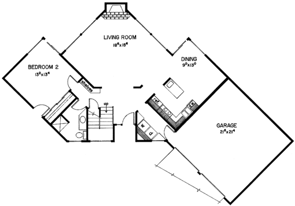 House Plan Design - Contemporary Floor Plan - Main Floor Plan #60-871