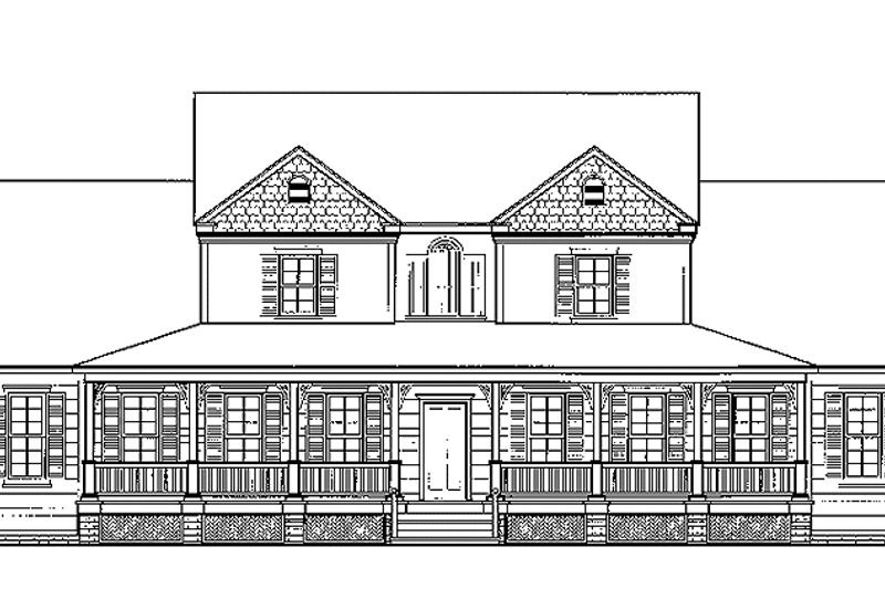 Home Plan - Country Exterior - Front Elevation Plan #45-457