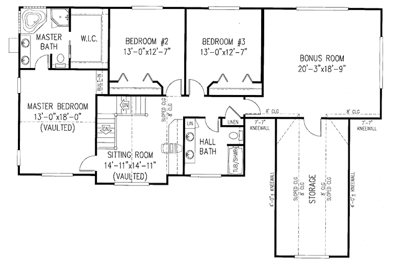 Home Plan - Floor Plan - Upper Floor for Victorian House Plan #11-262 - 3 bed, 2.5 bath