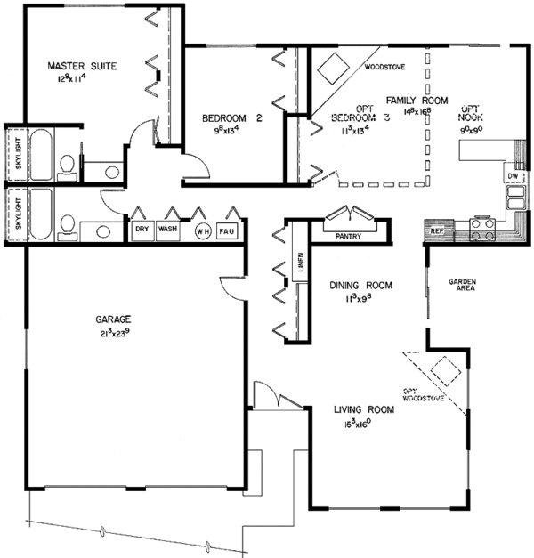 House Plan Design - European Floor Plan - Main Floor Plan #60-891