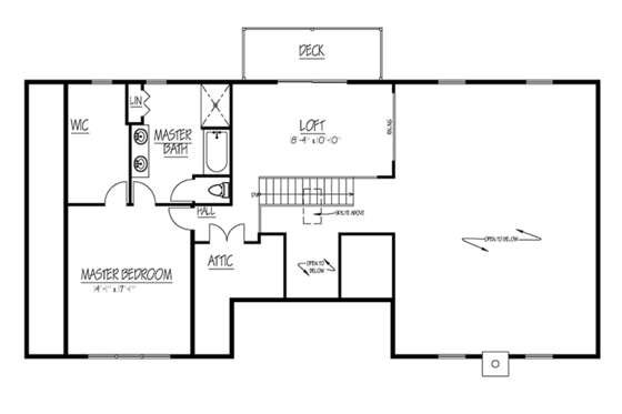 Floor Plan - Upper Floor for Country House Plan #1061-36 - 4 bed, 2.5 bath