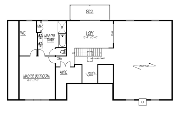 Dream House Plan - Country Floor Plan - Upper Floor Plan #1061-36