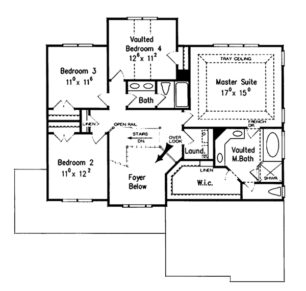 Dream House Plan - Country Floor Plan - Upper Floor Plan #927-898