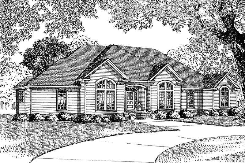 Architectural House Design - Traditional Exterior - Front Elevation Plan #17-2752