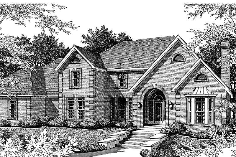 Dream House Plan - Exterior - Front Elevation 3 for Traditional House Plan #952-94 - 4 bed, 3.5 bath