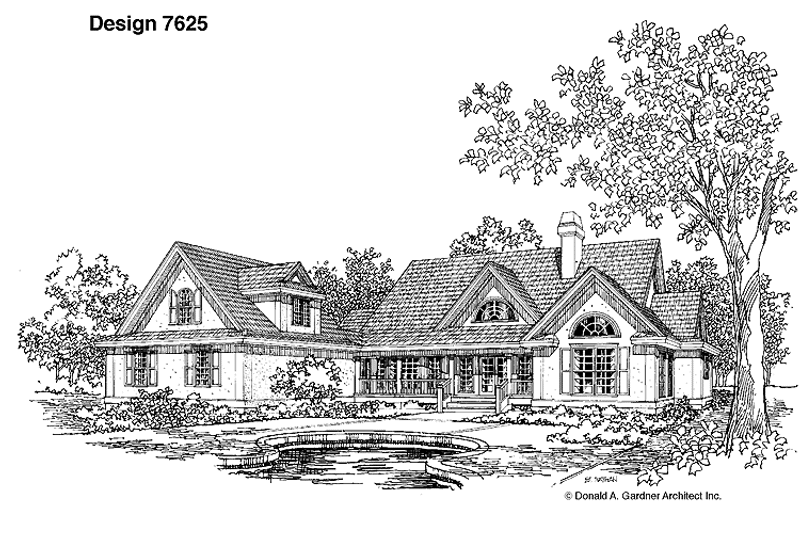 Home Plan - Exterior - Rear Elevation for Country House Plan #929-266 - 3 bed, 2 bath