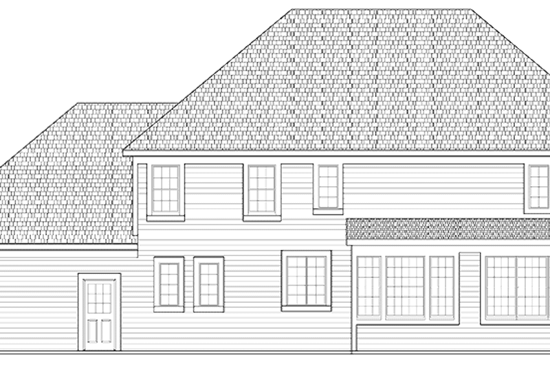 Home Plan - Exterior - Rear Elevation for Classical House Plan #328-420 - 4 bed, 3 bath
