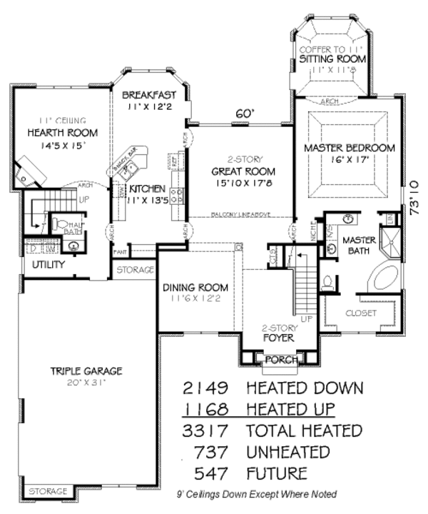 European Floor Plan - Main Floor Plan #424-330
