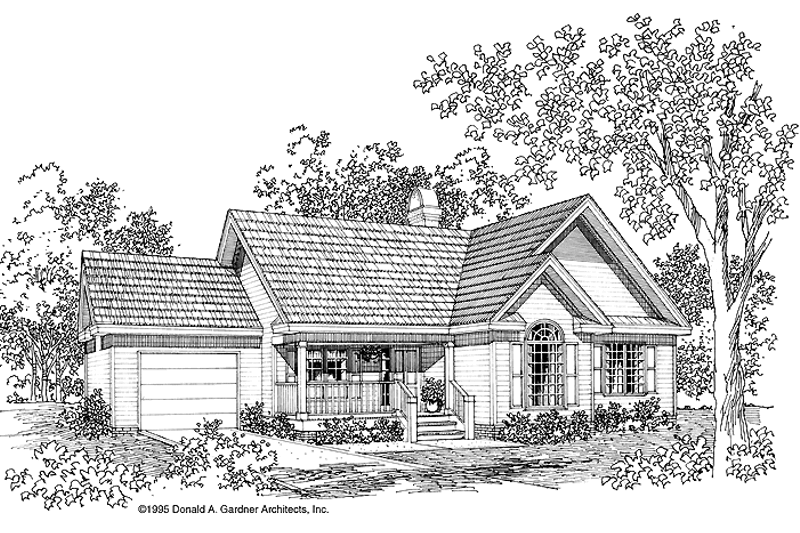 Architectural House Design - Ranch Exterior - Front Elevation Plan #929-236