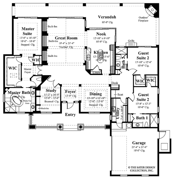 House Design - Mediterranean Floor Plan - Main Floor Plan #930-326