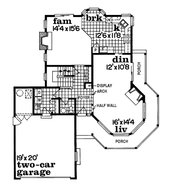 House Design - Victorian Floor Plan - Main Floor Plan #47-821