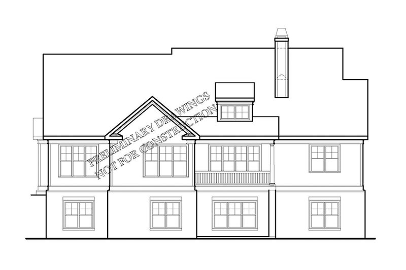 Architectural House Design - Exterior - Rear Elevation for Country House Plan #927-402 - 3 bed, 2.5 bath