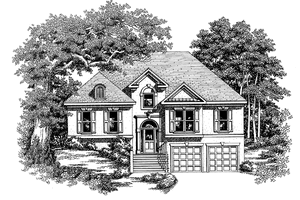Exterior - Front Elevation 3 for Mediterranean House Plan #927-130 - 3 bed, 2 bath