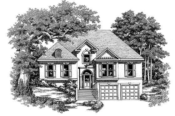 Exterior - Front Elevation 3 for Mediterranean House Plan #927-130 - 3 bed, 2 bath