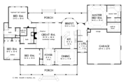 Ranch Style House Plan - 4 Beds 3 Baths 2487 Sq/Ft Plan #929-406 