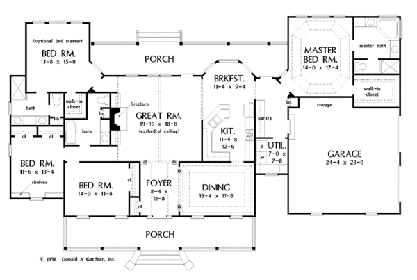 Dream House Plan - Ranch Floor Plan - Main Floor Plan #929-406