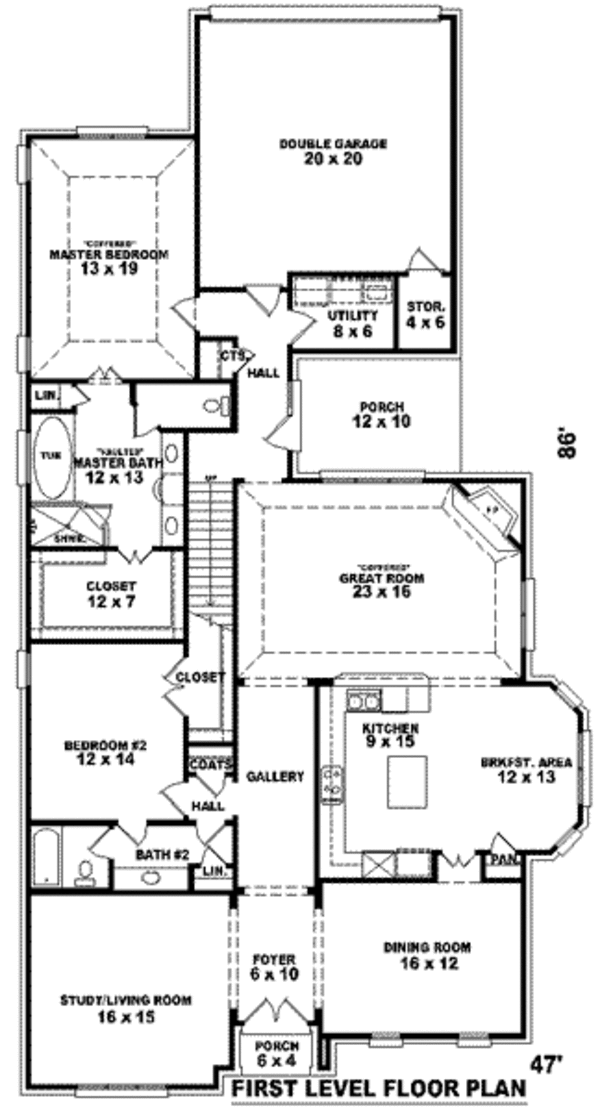 European Floor Plan - Main Floor Plan #81-1256