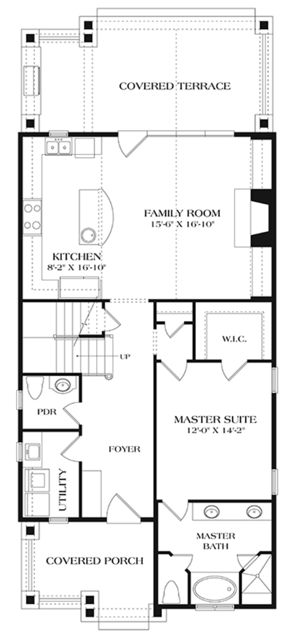 Home Plan - Craftsman Floor Plan - Main Floor Plan #453-634