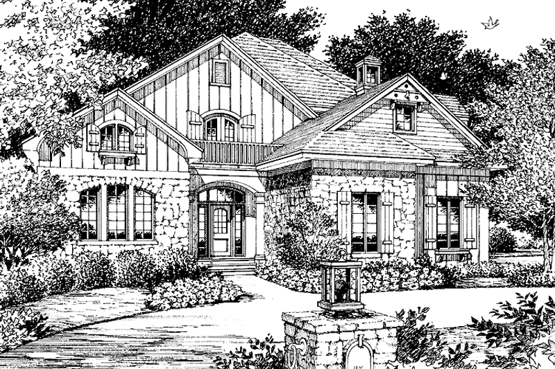 Architectural House Design - Country Exterior - Front Elevation Plan #417-784