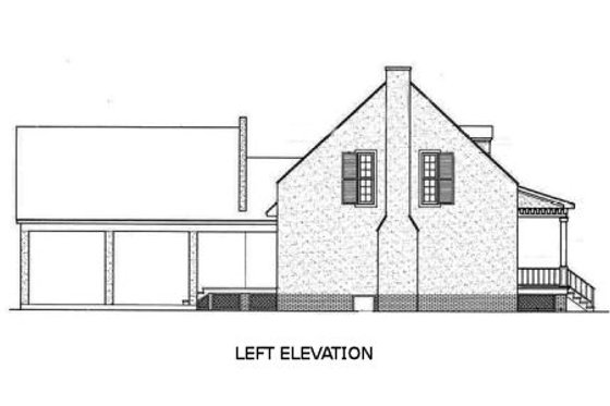 Exterior - Other Elevation 1 for Southern House Plan #45-189 - 3 bed, 2.5 bath