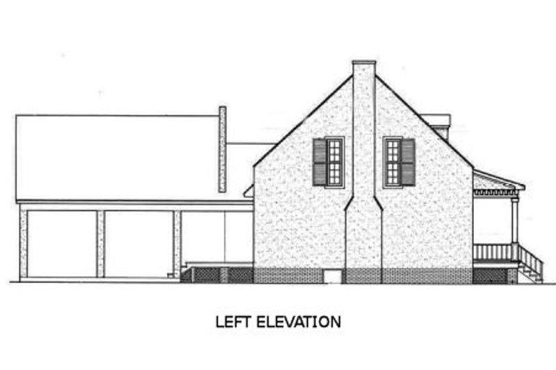 Dream House Plan - Exterior - Other Elevation 1 for Southern House Plan #45-189 - 3 bed, 2.5 bath