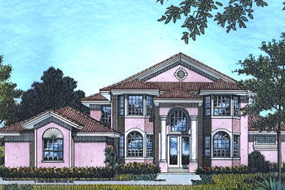Exterior - Front Elevation for Classical House Plan #417-325 - 4 bed, 3.5 bath