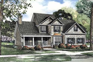 Country Exterior - Front Elevation Plan #17-3116