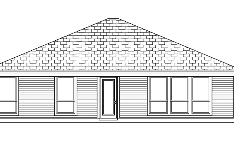 Dream House Plan - Exterior - Rear Elevation for Traditional House Plan #84-680 - 3 bed, 2 bath