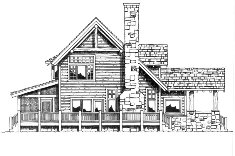 Home Plan - Exterior - Other Elevation for Log House Plan #942-18 - 3 bed, 3 bath