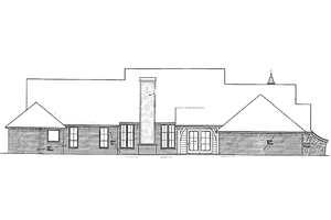 Exterior - Rear Elevation for Craftsman House Plan #310-1253 - 3 bed, 2.5 bath