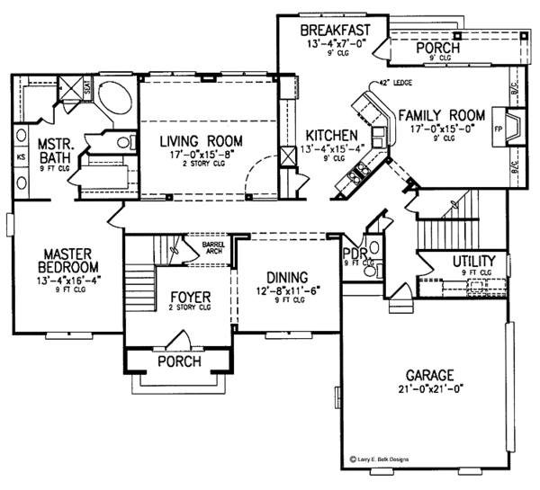 Dream House Plan - Colonial Floor Plan - Main Floor Plan #952-241