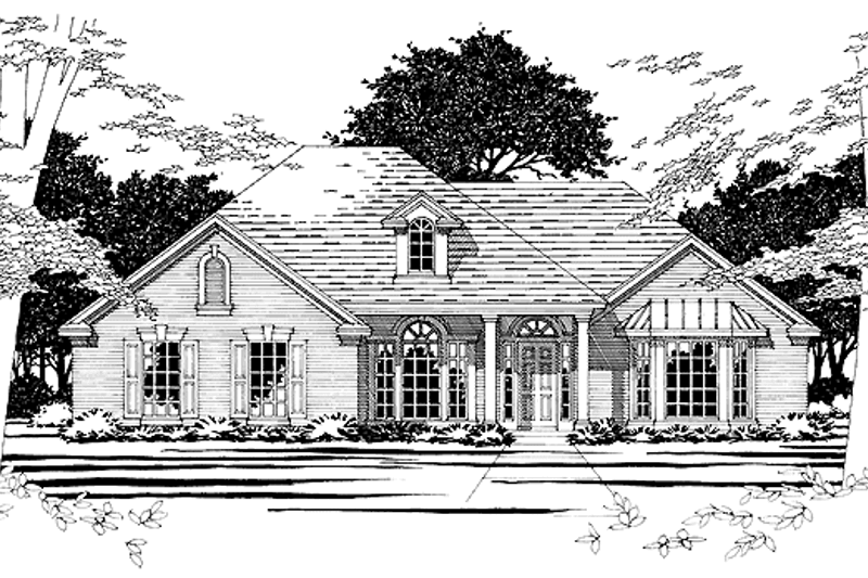 Architectural House Design - Traditional Exterior - Front Elevation Plan #472-27