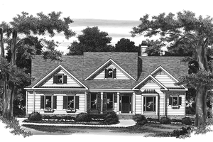 Exterior - Front Elevation 3 for Country House Plan #927-791 - 4 bed, 3.5 bath