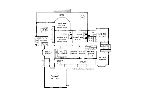 Floor Plan - Main Floor for Country House Plan #929-163 - 4 bed, 3.5 bath