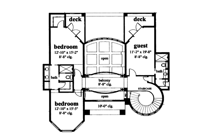Dream House Plan - Floor Plan - Upper Floor for Mediterranean House Plan #930-119 - 4 bed, 3.5 bath