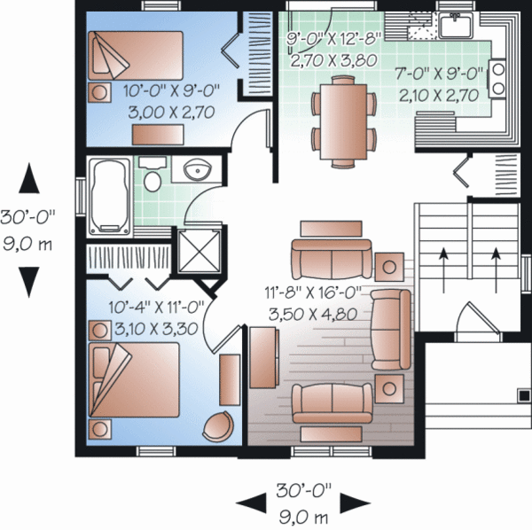 Architectural House Design - Country Floor Plan - Main Floor Plan #23-2228