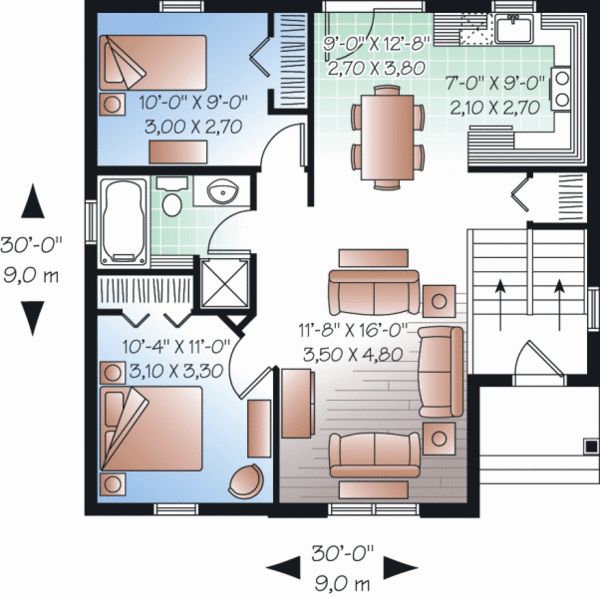 House Blueprint - Country Floor Plan - Main Floor Plan #23-2228