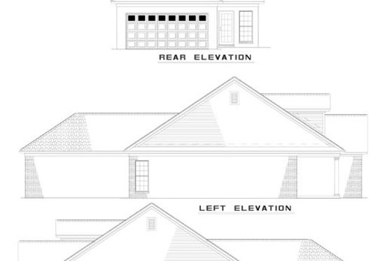 Exterior - Other Elevation for Traditional House Plan #17-125 - 2 bed, 1 bath